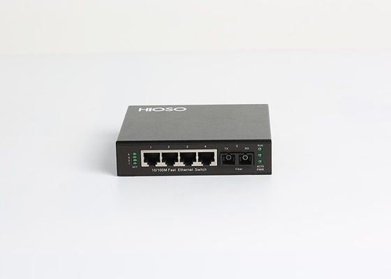 4 10/100M TP 1 100M FX Bağlantı Noktası Optik Ethernet Anahtarı CCC Onayı