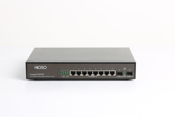 8 10/100M PoE Bağlantı Noktası 2 1000M SFP Bağlantı Noktası Poe Ethernet Anahtarı 10 Bağlantı Noktası