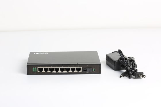Endüstriyel 8FE ​​Bağlantı Noktaları 1 100M FX Bağlantı Noktası Ethernet Erişim Anahtarı 9 Bağlantı Noktası