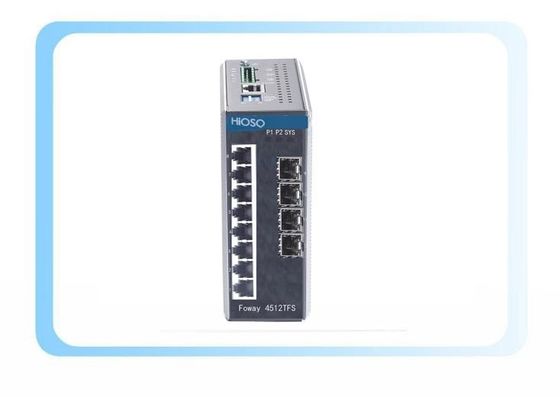 4 1000M SFP 8 10/100/1000M Bağlantı Noktası Ethernet Ray Anahtarı 12 Bağlantı Noktası