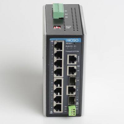 2 1000M Combo 8 10/100M RJ45 Din Raylı Ethernet Anahtarı 10 Bağlantı Noktası
