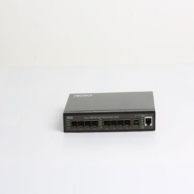 Endüstriyel 1310nm WEB SNMP Fiber Optik Anahtar 8 Bağlantı Noktalı 8K MAC Öğrenme fiber optik ethernet anahtarı
