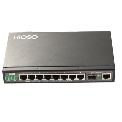 Poe Ethernet Anahtarı Ağı 1 Gigabit Birleşik Bağlantı Noktalı 8 Bağlantı Noktası DC48V